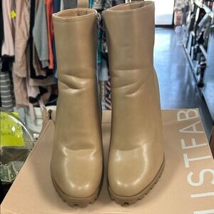 JustFab Women's Tan Ankle Boots size 10